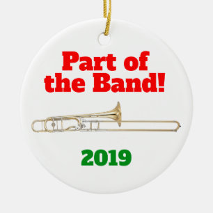 Décoration En Céramique Trombone Ornament Part of the Band