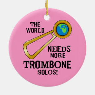 Décoration En Céramique Trombone Solos