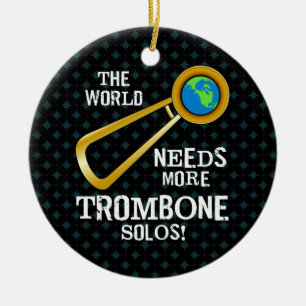 Décoration En Céramique Trombone Solos