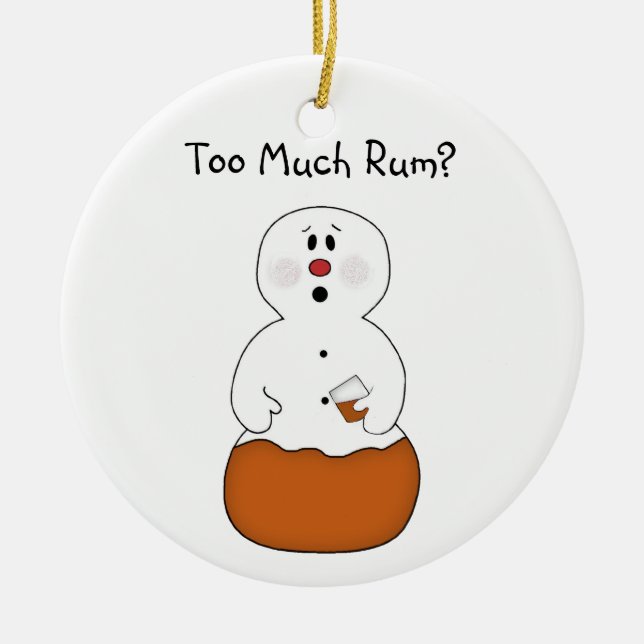 Décoration En Céramique Trop d'ornement de rhum (Devant)