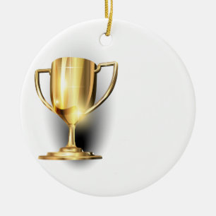 Décoration En Céramique Trophée d'or