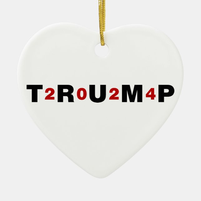 Décoration En Céramique Trump 2024 Rouge (Devant)