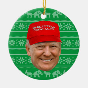 Décoration En Céramique TRUMP MAGA Noël