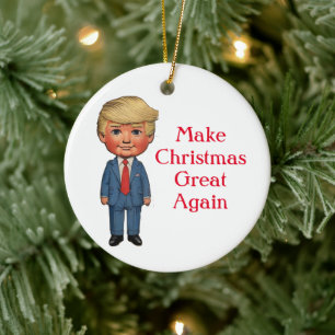 Décoration En Céramique Trump Make Christmas Great Again