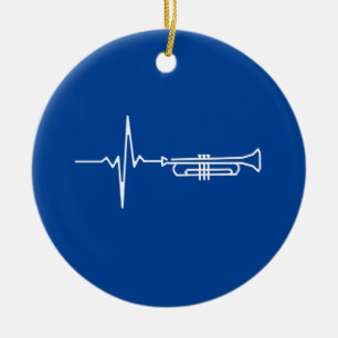 Décoration En Céramique Trumpet Heartbeat Trumpet Player Cadeau