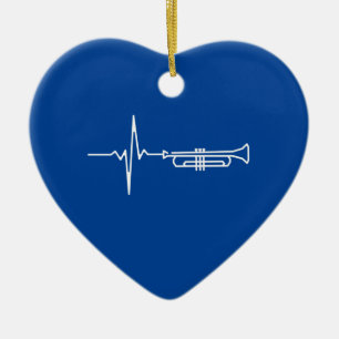 Décoration En Céramique Trumpet Heartbeat Trumpet Player Cadeau