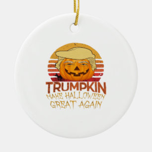 Décoration En Céramique Trumpkin Halloween Funny Classic
