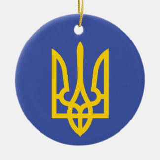 Décoration En Céramique Tryzub Ukrainian Ornament