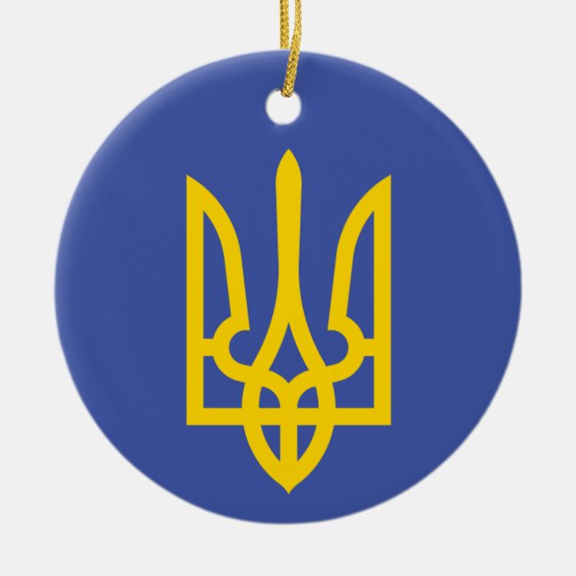 Décoration En Céramique Tryzub Ukrainian Ornament (Devant)
