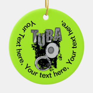 Décoration En Céramique Tuba et texte