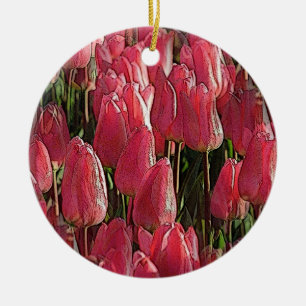 Décoration En Céramique Tulipes roses florales