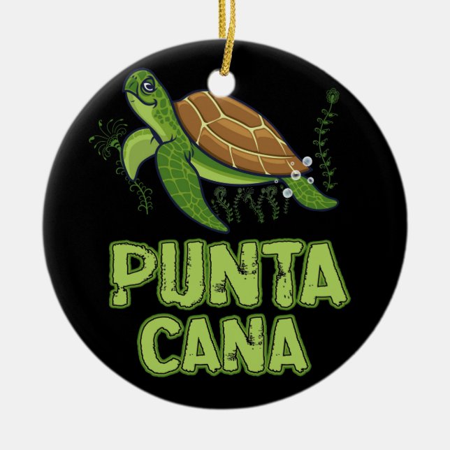 Décoration En Céramique Turtle Punta Cana République Dominicaine Souvenir (Devant)