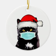 Tuxedo Chat porter Masque de Noël Décor