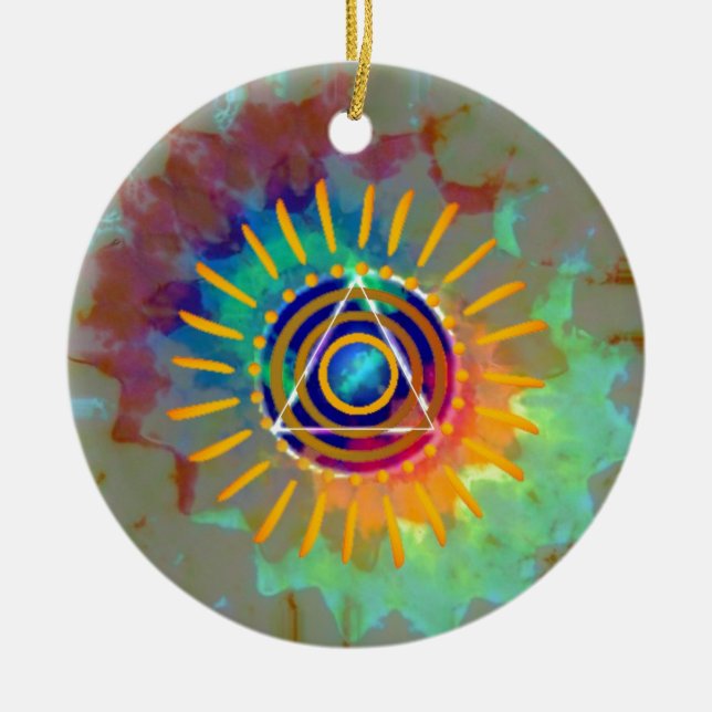 Décoration En Céramique Tyedye spirituel (Devant)