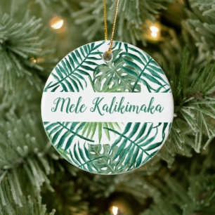 Décoration En Céramique Typographie de Noël de Mele Kalikimaka