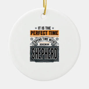 Décoration En Céramique Typographie pour amateur de chien de berger bohème