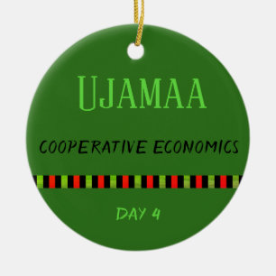 Décoration En Céramique Ujamaa - Kwanzaa Jour 4 vert