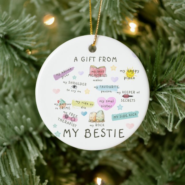 Décoration En Céramique Un cadeau de ma bestie (Arbre)