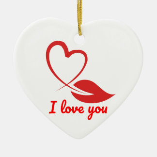 Décoration En Céramique Un coeur blanc élégant symbolise l'amour et la dév