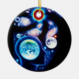 Décoration En Céramique Un penseur et sa vision de l'univers  