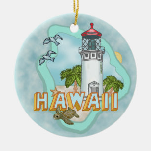 Décoration En Céramique Un phare d'Hawaii