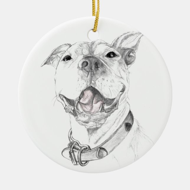 Décoration En Céramique Un sourire de pitbull (Devant)