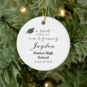 Décoration En Céramique Une douce fin à un nouveau début de diplôme
