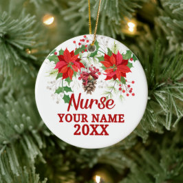 Décoration En Céramique Une infirmière autorisée Joyeuse RN Noël