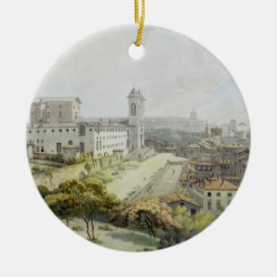 Décoration En Céramique Une position de Rome adoptée du Pincio, 1776 (la