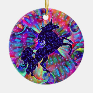 DÉCORATION EN CÉRAMIQUE UNICORN OF THE UNIVERSE MULTICOLORED
