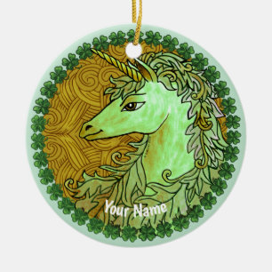 Décoration En Céramique Unicorne irlandaise