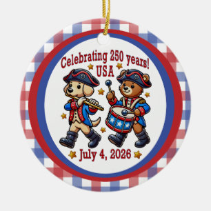 Décoration En Céramique USA 250th Anniversary Souvenir - Patriotique