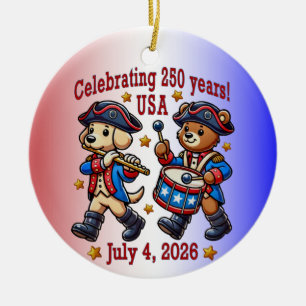 Décoration En Céramique USA 250th Anniversary Souvenir - Patriotique