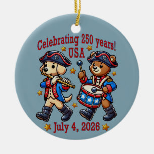Décoration En Céramique USA 250th Anniversary Souvenir - Patriotique