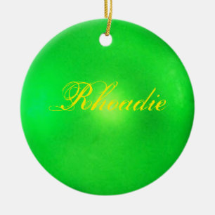 Décoration En Céramique Vacances personnalisées Neon Green