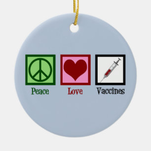 Décoration En Céramique Vaccins Peace Love