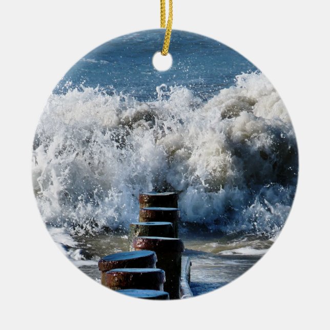 DÉCORATION EN CÉRAMIQUE VAGUES (Devant)