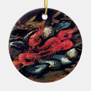Décoration En Céramique Van Gogh - Nature morte aux moules et crevettes
