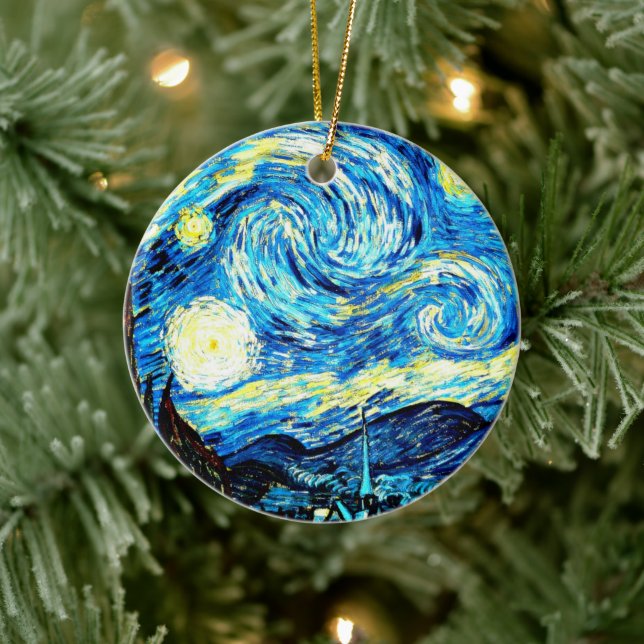 Décoration En Céramique Van Gogh, Starry Night, (Arbre)