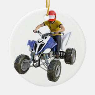 Décoration En Céramique Vélo ATV de quadruple venant à l'avant