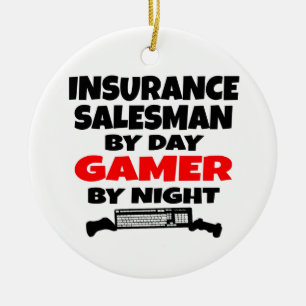Décoration En Céramique Vendeur d'assurance Gamer
