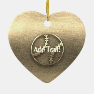 Décoration En Céramique Ventilateur sportif Cute Gold Baseball Sport Ajout