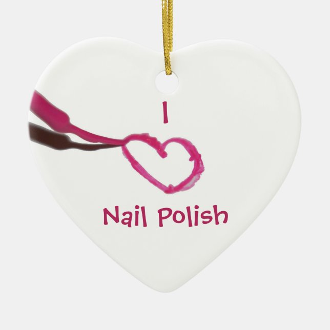 Décoration En Céramique Vernis à ongles d'amour de modèle (Devant)