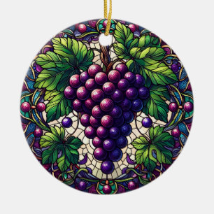 Décoration En Céramique Verre de raisins