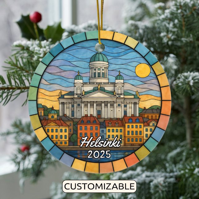 Décoration En Céramique Verre de teint personnalisé Helsinki, Finlande (Créateur téléchargé)