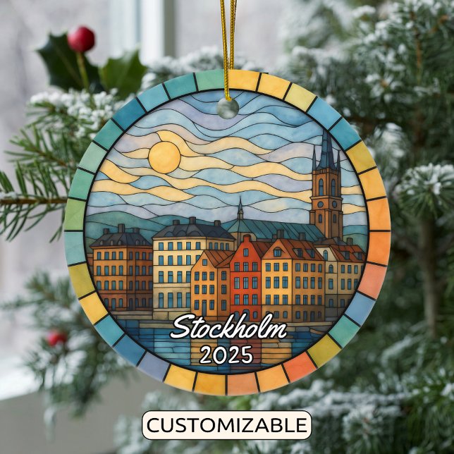 Décoration En Céramique Verre de teint personnalisé Stockholm, Suède (Créateur téléchargé)