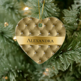Décoration En Céramique Verre d'or chaud de luxe Velvet Noël
