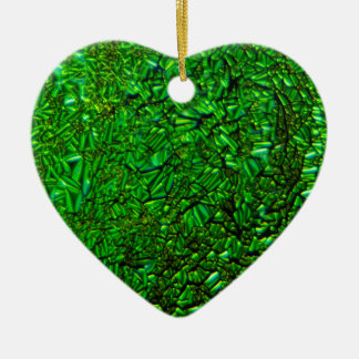 Décoration En Céramique Verre fusionné vert froissé