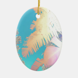 Décoration En Céramique Vibes positives Palmiers tropicaux