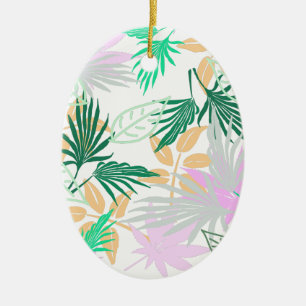Décoration En Céramique Vibes tropicales Feuilles Plantes